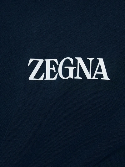 Shop Zegna Man #usetheexisting Man Blue Sweatshirts