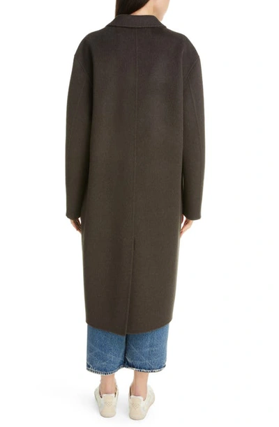 Shop Acne Studios Onessa Double Face Wool & Alpaca Double Breasted Coat In Charcoal Grey