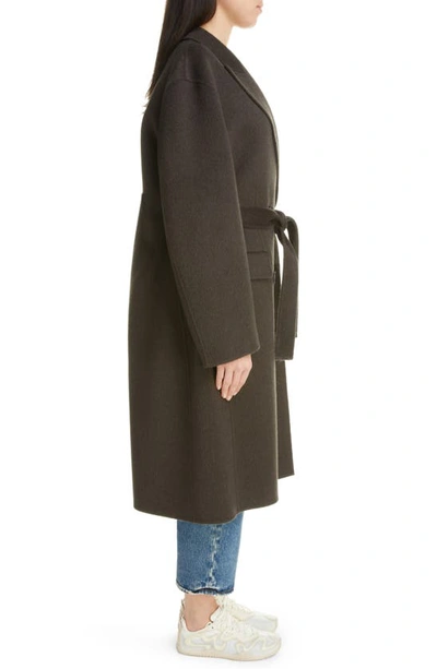 Shop Acne Studios Onessa Double Face Wool & Alpaca Double Breasted Coat In Charcoal Grey