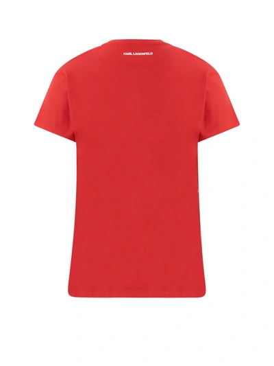 Shop Karl Lagerfeld T-shirt In Red