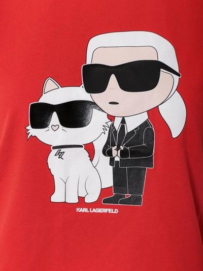 Shop Karl Lagerfeld T-shirt In Red