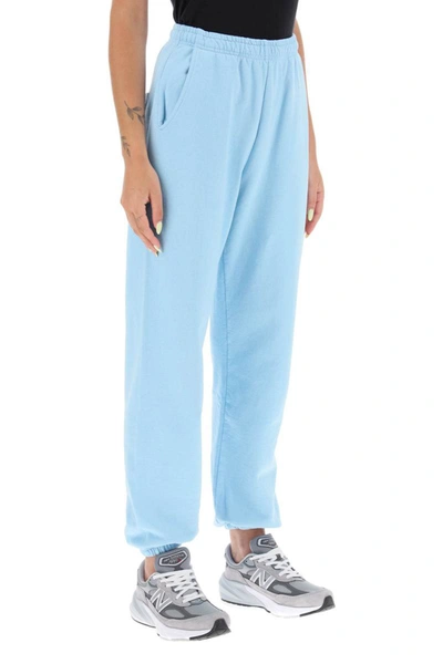 Shop Sporty And Rich Sporty Rich 'ny Health Club' Flocked Sweatpants In Blue