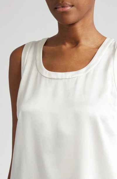 Lafayette 148 Perla Reversible Silk Blouse In Cloud