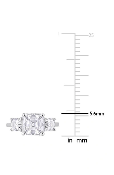 Delmar Octagon Asscher Cut Moissanite Ring In White