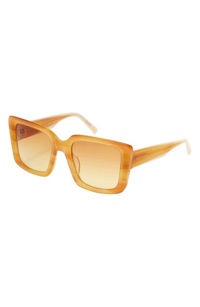 Shop Ted Baker 53mm Gradient Square Sunglasses In Yellow