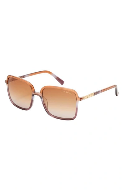 Ted Baker 56mm Gradient Square Sunglasses In Purple