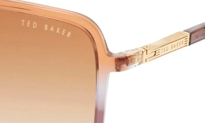 Ted Baker 56mm Gradient Square Sunglasses In Purple
