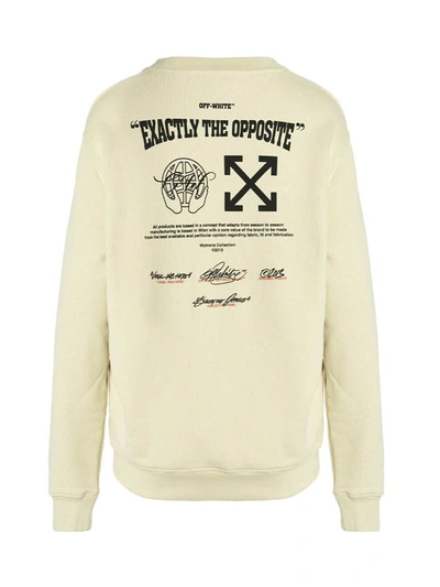 Shop Off-white 'the Opposite' Sweatshirt In Beige