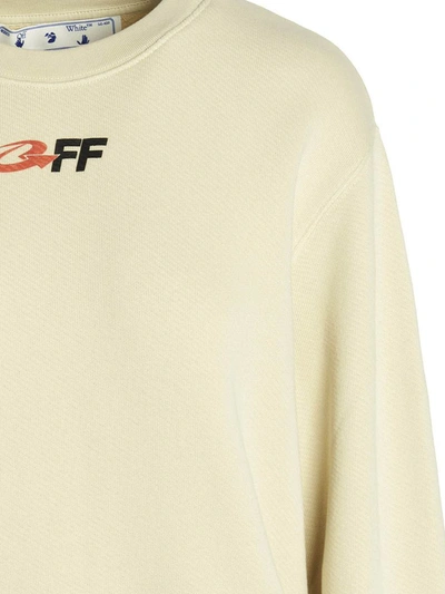 Shop Off-white 'the Opposite' Sweatshirt In Beige