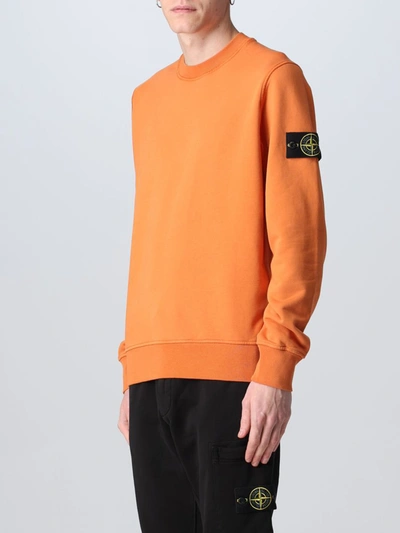 Shop Stone Island Man Sweatshirt In Arancio