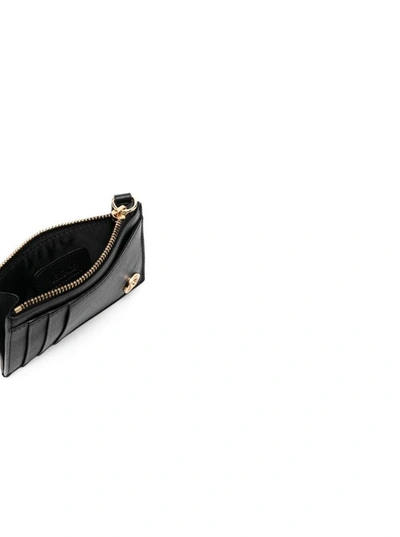 Shop Versace Zip Card Case Biggie In Black