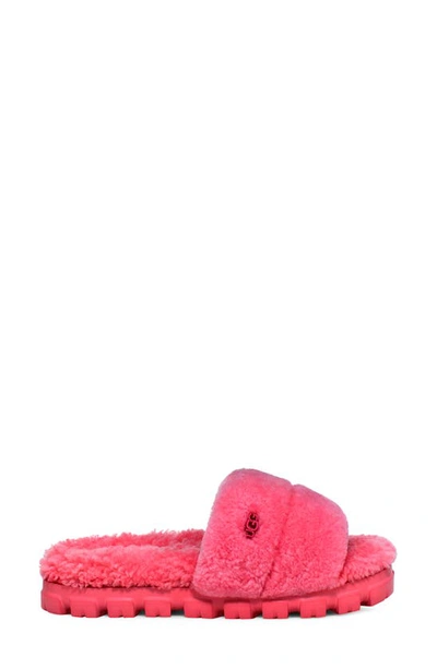 Shop Ugg Cozetta Curly Genuine Shearling Slide Slipper In Pink Glow
