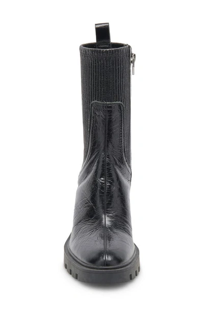 Shop Dolce Vita Marni H2o Waterproof Bootie In Midnight Crinkle Patent