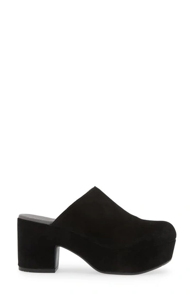 Chocolat Blu Ginette Platform Clog In Black Suede