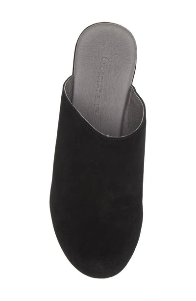 Chocolat Blu Ginette Platform Clog In Black Suede