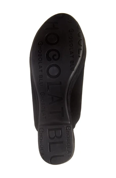 Chocolat Blu Ginette Platform Clog In Black Suede