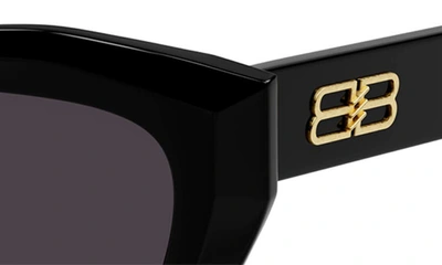 Shop Balenciaga 56mm Geometric Sunglasses In Black