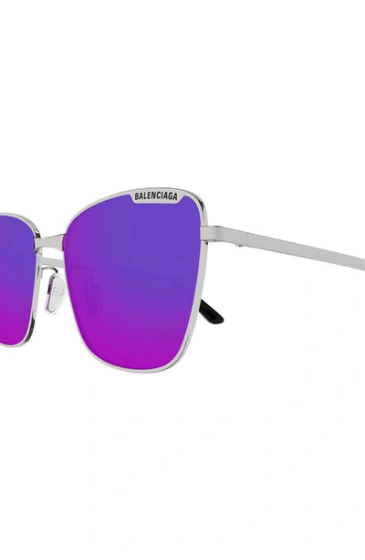 Shop Balenciaga 59mm Square Sunglasses In Ruthenium
