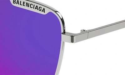 Shop Balenciaga 59mm Square Sunglasses In Ruthenium