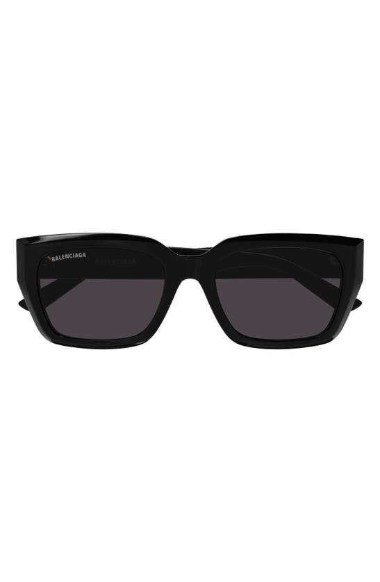 Balenciaga Black Rectangular Sunglasses