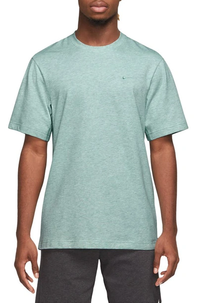 Shop Nike Primary Training Dri-fit Short Sleeve T-shirt In Mineral/ Heather