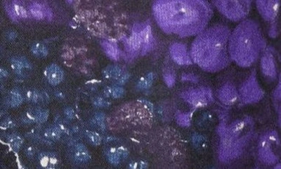 Shop Givenchy Grape Print Silk Shorts In Purple