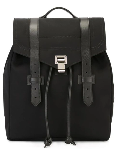 Proenza Schouler The Ps1 Leather-trimmed Canvas Backpack In Black