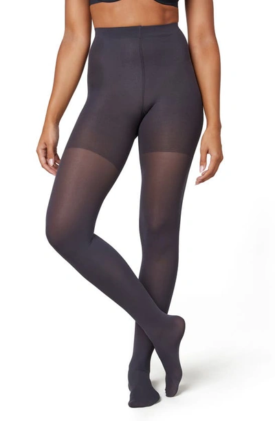 Shop Spanxr Luxe Leg Shaping Tights In Charcoal