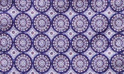 Shop Emanuel Berg 4flex Modern Fit Medallion Print Knit Button-up Shirt In Medium Purple