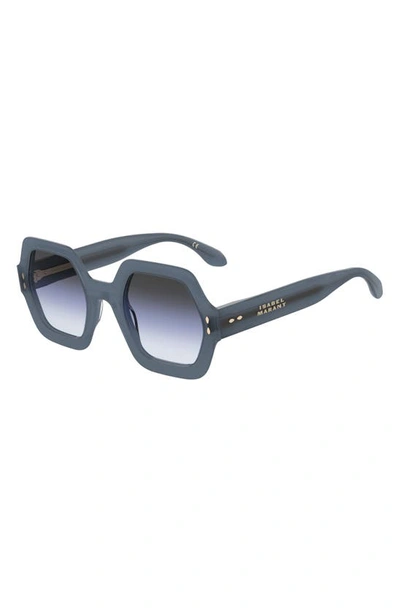 Isabel Marant 52mm Square Sunglasses In Blue/ Grey Shaded