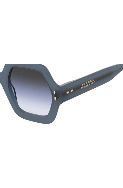Isabel Marant 52mm Square Sunglasses In Blue/ Grey Shaded