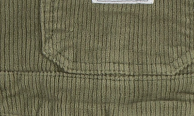 Levi's Stretch Cotton Corduroy Overalls In Olivine