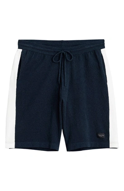 Shop Rag & Bone Axel Terry Cloth Shorts In Navy Multi