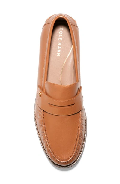 Shop Cole Haan Lux Pinch Penny Loafer In Pecan Ltr