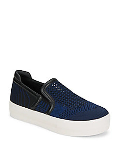 Shop Ash Jeday Knit Slip-on Trainers In Sapphire - Black