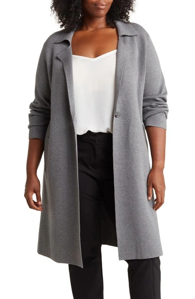 Shop By Design Whitney Duster Coat In Charcoal Heather