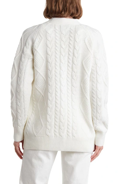 Shop By Design Ingrid Cable Knit Cardigan In Winter White