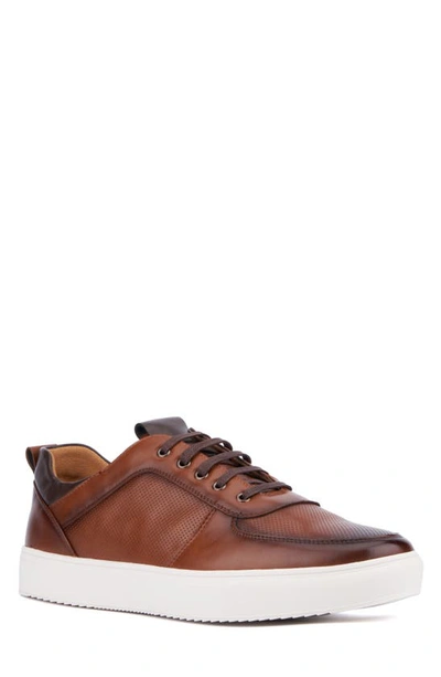 X-ray Andre Mens Faux Leather Casual And Fashion Sneakers In Cognac