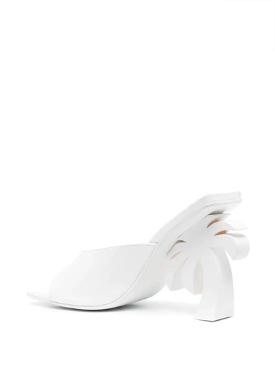 Shop Palm Angels Palm Mules In White
