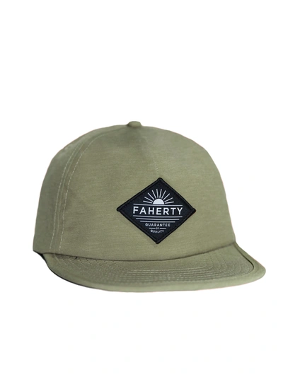 Shop Faherty All Day Front Seam Hat In Olive