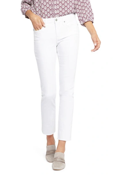 Shop Nydj Sheri Frayed Hem Slim Jeans In Optic White