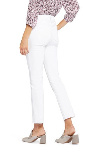 Shop Nydj Sheri Frayed Hem Slim Jeans In Optic White