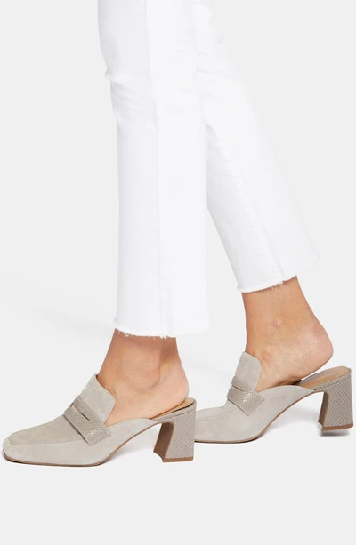 Nydj Sheri Side Slit Slim Ankle Jeans In Optic White