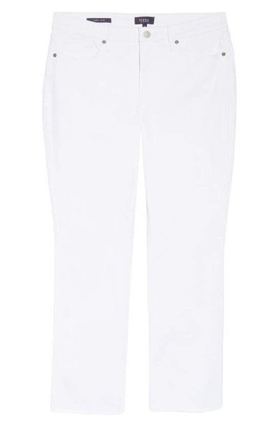 Nydj Sheri Side Slit Slim Ankle Jeans In Optic White