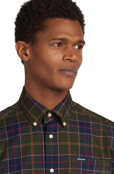 Barbour Kyeloch Cotton Herringbone Tartan Tailored Fit Button Down Shirt In Classic Tartan