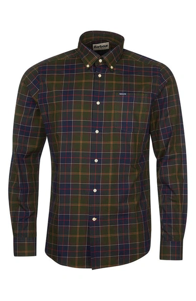 Shop Barbour Wetheram Tailored Fit Button-down Shirt In Classic Tartan