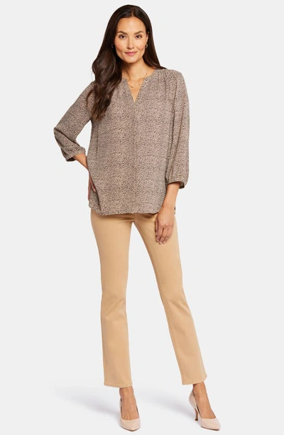 Shop Nydj High/low Crepe Blouse In Willwood