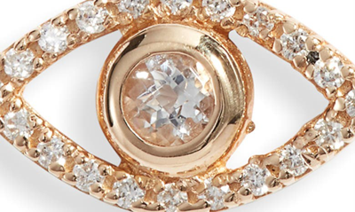Shop Anzie Evil Eye White Topaz & Diamond Pendant Necklace In Clear