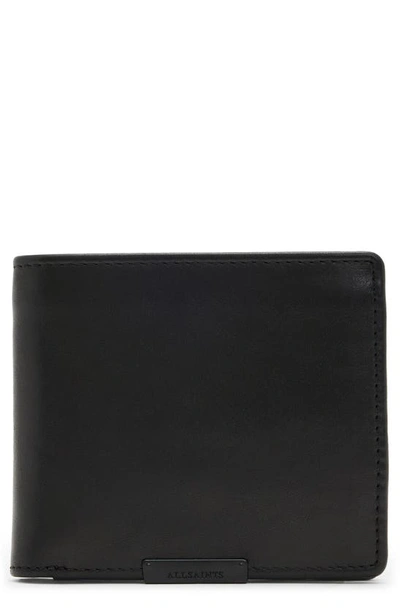 Shop Allsaints Blyth Leather Bifold Wallet In Black