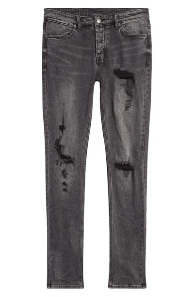 Shop Ksubi Van Winkle Angst Trashed Ripped Stretch Skinny Jeans In Black